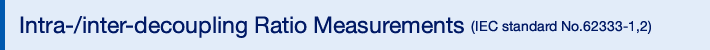 Intra-/inter-decoupling Ratio Measurements (IEC standard No.62333-1,2)